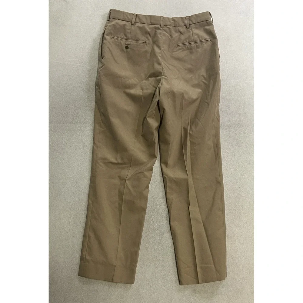 Flying Cross U.S. Navy Uniform Dress Pants Mens 34 Khaki Flat Front Made in USA